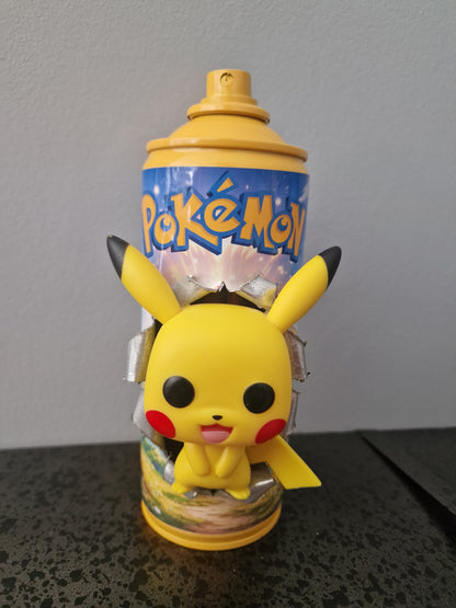 Bombe de peinture custom pokemon – Figurine pop pikachu 2 pop culture artisanale