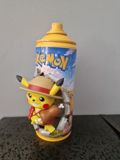 Bombe de peinture custom pokemon – Figurine pop pikachu one piece pop culture artisanale