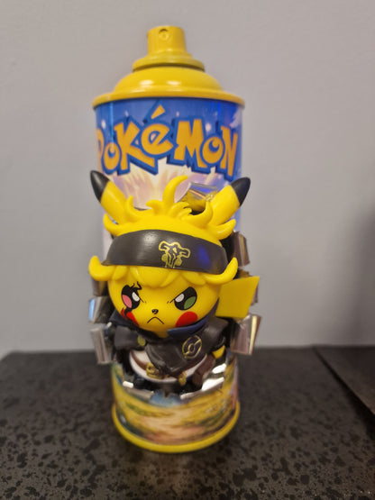 Bombe de peinture custom pokemon – Figurine pikachu  3 pop culture artisanale