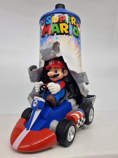 Bombe de peinture custom nintendo  – Figurine mario pop culture artisanale