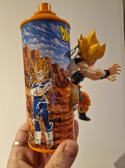 Bombe de peinture custom dragon ball z – Figurine sangoku pop culture artisanale