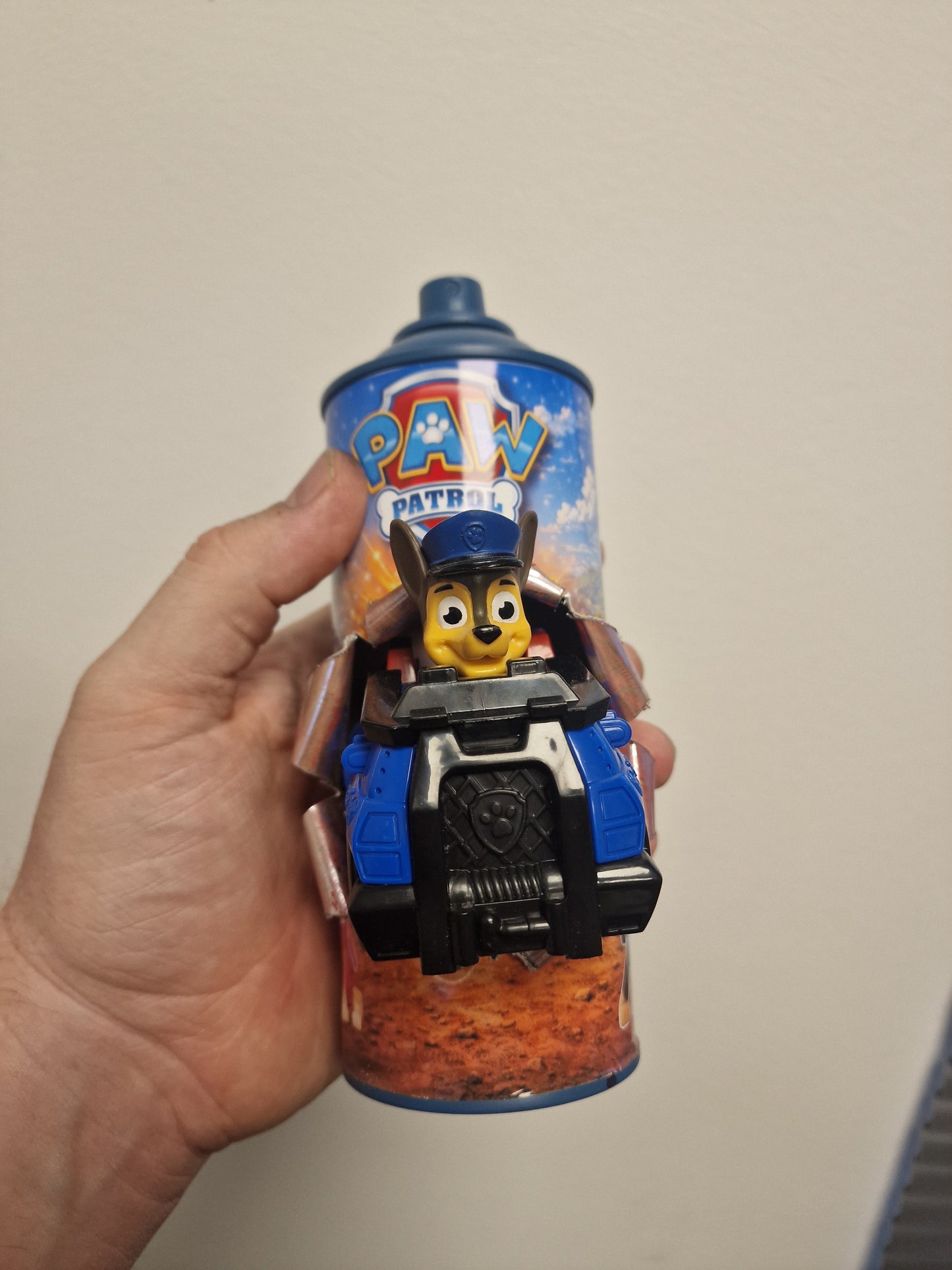 Bombe de peinture custom pat patrouille – Figurine chase pop culture artisanale