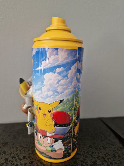 Bombe de peinture custom pokemon – Figurine pop pikachu one piece pop culture artisanale