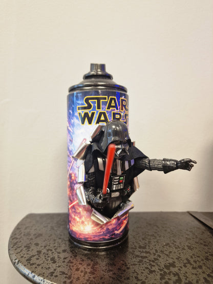 Bombe de peinture custom star wars – Figurine dark vador 1 pop culture artisanale