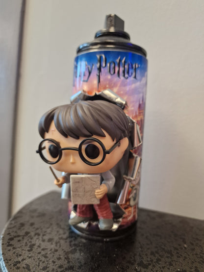 Bombe de peinture Harry Potter Customisée 2 – Décoration Geek & Pop Art 3D avec Figurine | Pièce Artisanale Unique