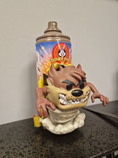 Bombe de peinture custom  looney tunes figurine Taz pop culture artisanale