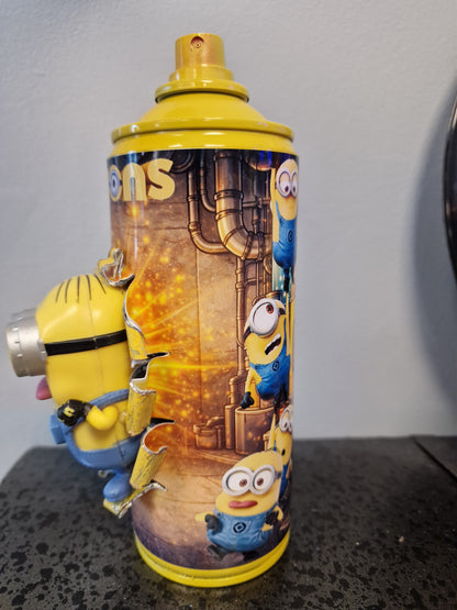 Bombe de peinture custom minions– Figurine des minions tong pop culture artisanale
