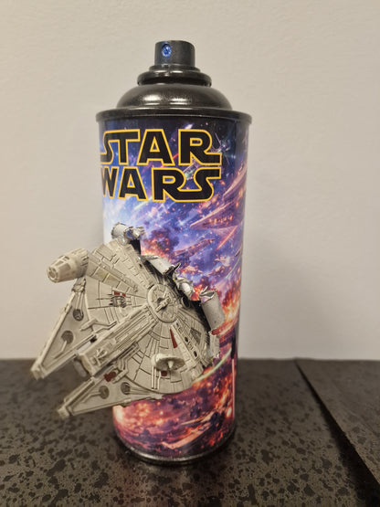 Bombe de peinture custom star wars – Figurine faucon millennium pop culture artisanale
