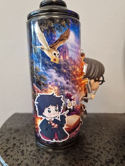 Bombe de peinture Harry Potter Customisée 2 – Décoration Geek & Pop Art 3D avec Figurine | Pièce Artisanale Unique