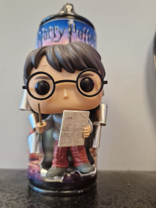 Bombe de peinture Harry Potter Customisée 2 – Décoration Geek & Pop Art 3D avec Figurine | Pièce Artisanale Unique