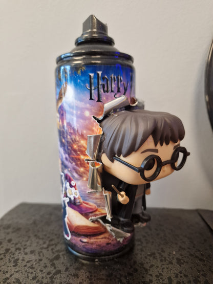 Bombe de peinture Harry Potter Customisée – Décoration Geek & Pop Art 3D avec Figurine | Pièce Artisanale Unique