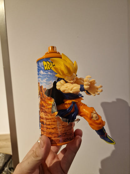 Bombe de peinture custom dragon ball z – Figurine sangoku pop culture artisanale