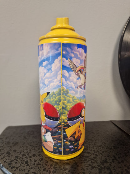 Bombe de peinture custom pokemon – Figurine pikachu sangoku pop culture artisanale