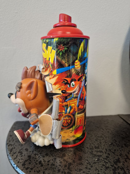 Bombe de peinture custom crash bandicoot