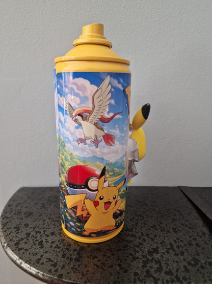 Bombe de peinture custom pokemon – Figurine pop pikachu 2 pop culture artisanale