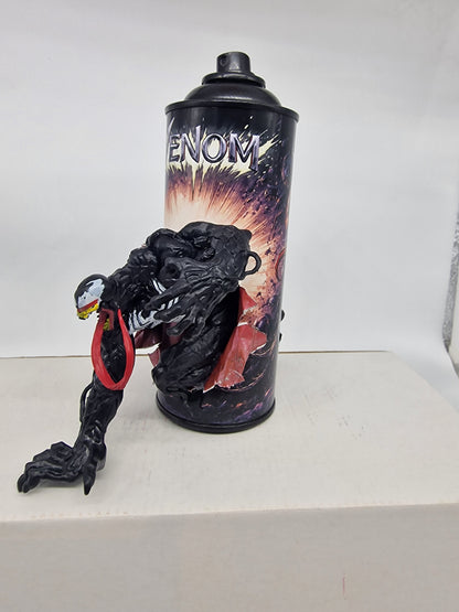 Bombe de peinture custom marvel – Figurine venom pop culture artisanale