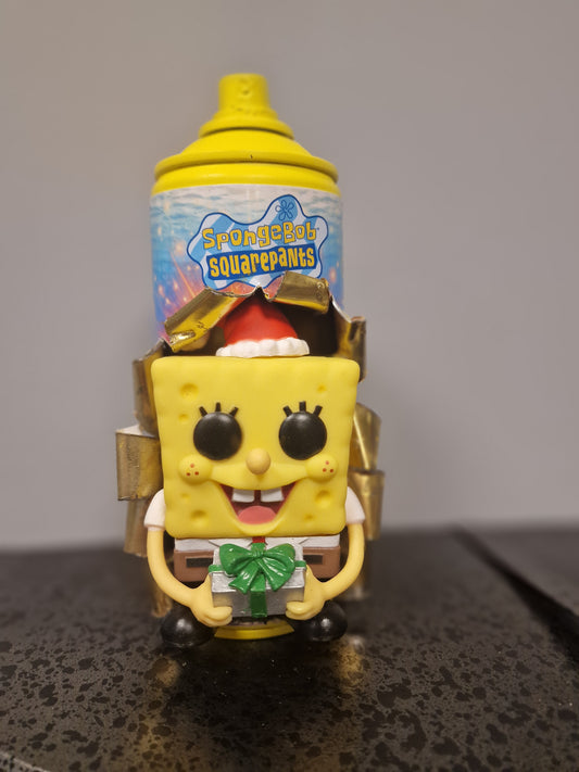 Bombe de peinture custom Bob l'éponge pop culture artisanale