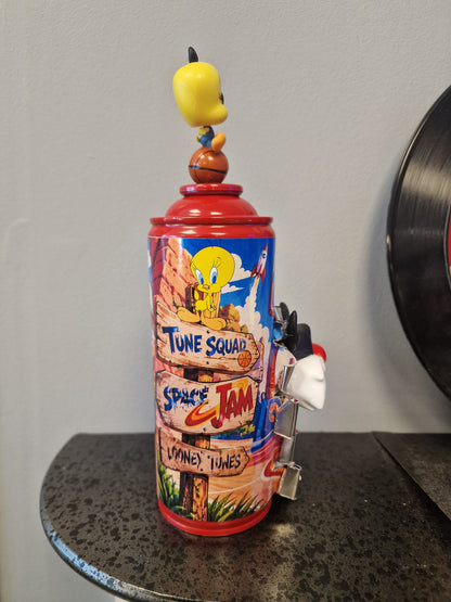 Bombe de peinture custom Titi & Grosminet – Tweety Sylvester Tune Squad – Déco Pop Art Space Jam – Pièce unique Looney Tunes