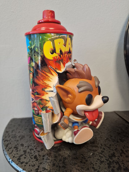 Bombe de peinture custom crash bandicoot