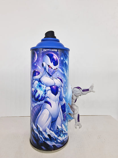 Bombe de peinture custom dragon ball z – Figurine freezer pop culture artisanale