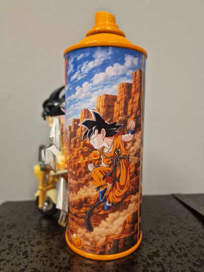 Bombe de peinture custom dragon ball z – Figurine little sangoku pop culture artisanale