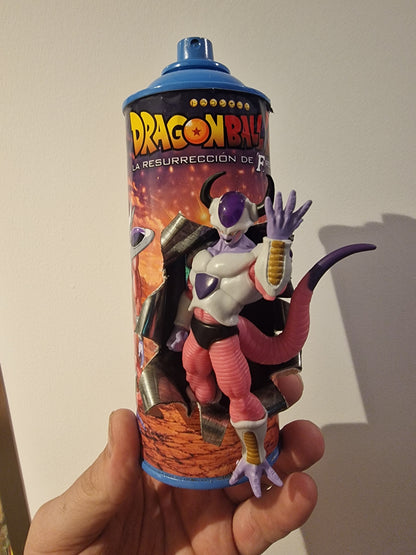 Bombe de peinture custom dragon ball z – Figurine freezer pop culture artisanale