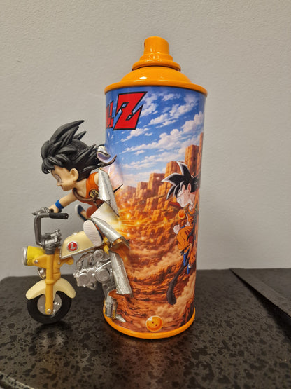 Bombe de peinture custom dragon ball z – Figurine little sangoku pop culture artisanale