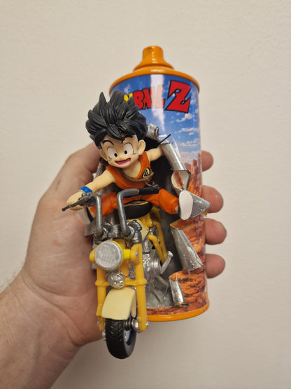Bombe de peinture custom dragon ball z – Figurine little sangoku pop culture artisanale