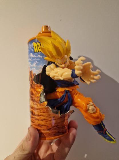 Bombe de peinture custom dragon ball z – Figurine sangoku pop culture artisanale