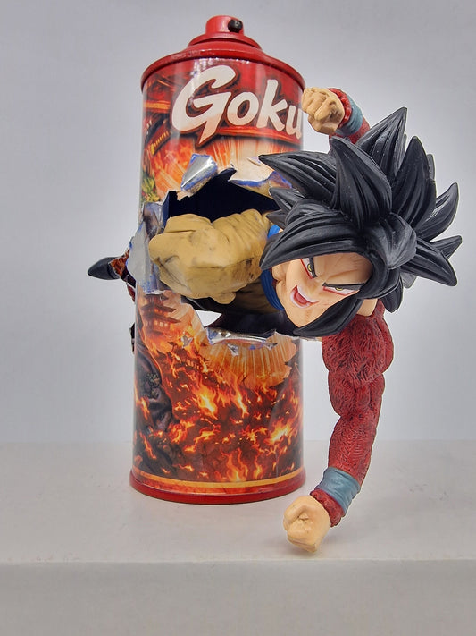 Bombe de peinture custom dragon ball z – Figurine sangoku pop culture artisanale