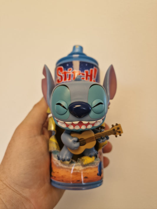 Bombe de peinture custom lilo et stitch – Figurine pop stitch pop culture artisanale