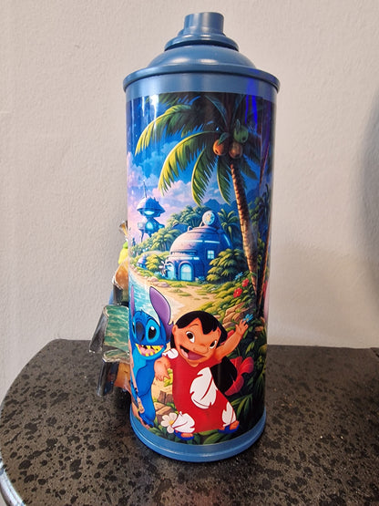 Bombe de peinture custom lilo et stitch ice cream – Figurine stitch pop culture artisanale
