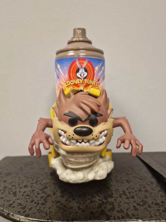 Bombe de peinture custom  looney tunes figurine Taz pop culture artisanale