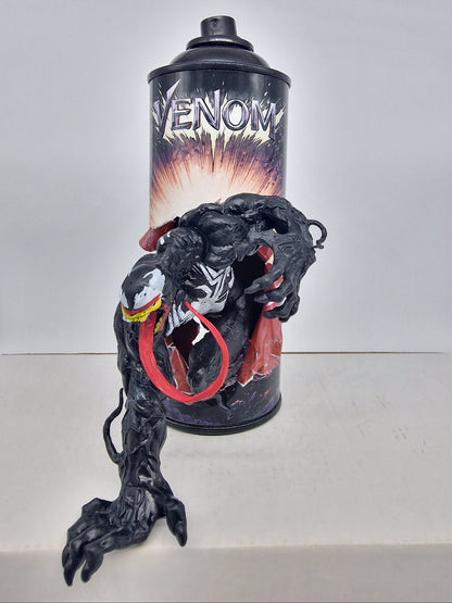 Bombe de peinture custom marvel – Figurine venom pop culture artisanale