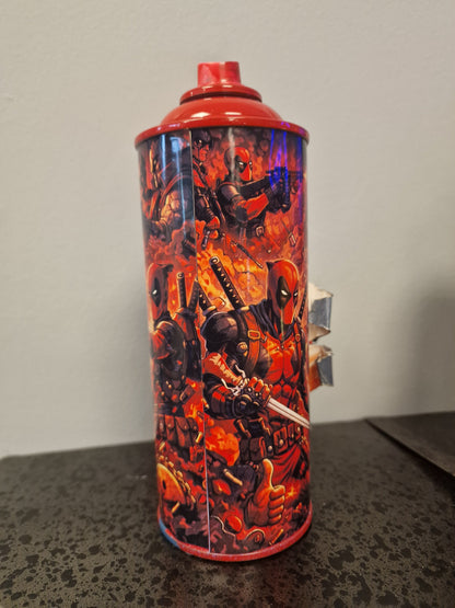 Bombe de peinture custom marvel – Figurine pop deadpool pop 2.0 culture artisanale