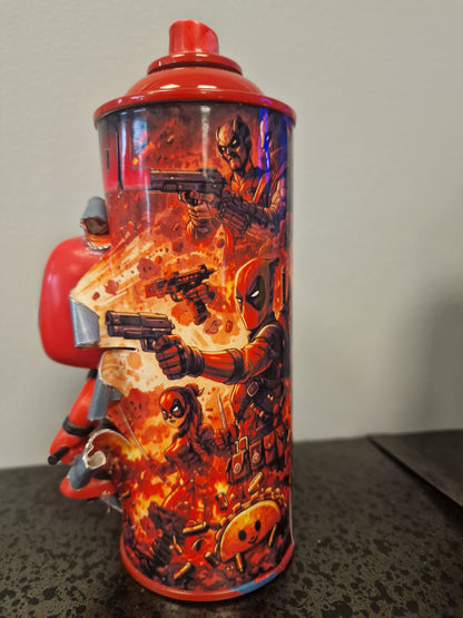 Bombe de peinture custom marvel – Figurine pop deadpool pop 2.0 culture artisanale