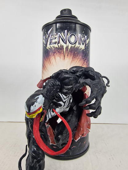 Bombe de peinture custom marvel – Figurine venom pop culture artisanale