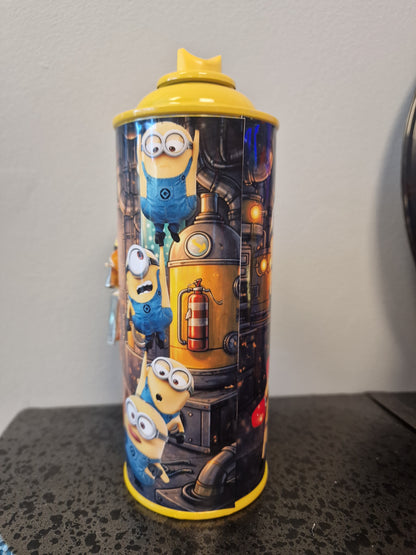 Bombe de peinture custom minions– Figurine des minions enfant pop culture artisanale