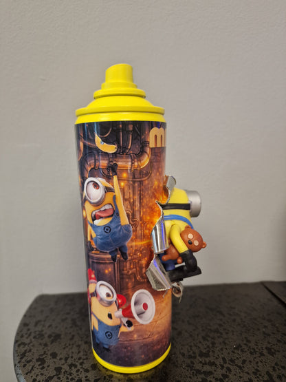 Bombe de peinture custom minions– Figurine des minions pop culture artisanale