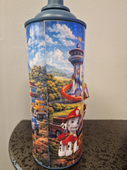 Bombe de peinture custom pat patrouille – Figurine chase pop culture artisanale