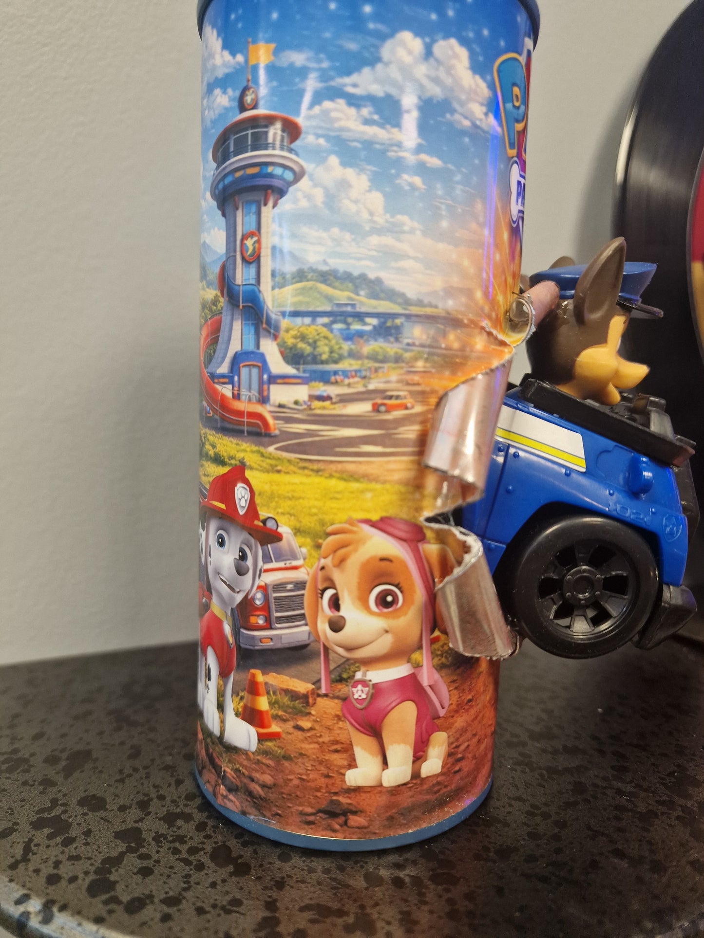 Bombe de peinture custom pat patrouille – Figurine chase pop culture artisanale