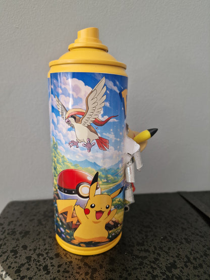 Bombe de peinture custom pokemon – Figurine pop pikachu one piece pop culture artisanale