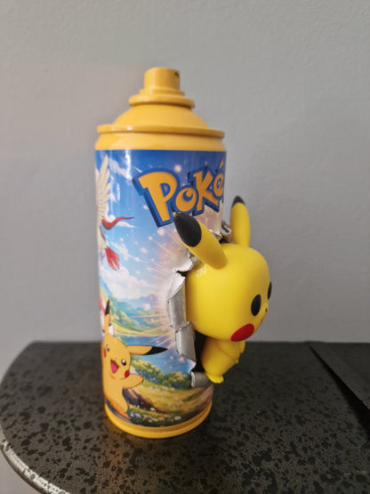 Bombe de peinture custom pokemon – Figurine pop pikachu 2 pop culture artisanale