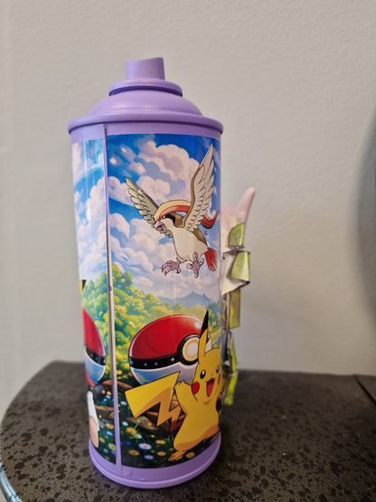 Bombe de peinture custom pokemon – Figurine mewtwo pop culture artisanale