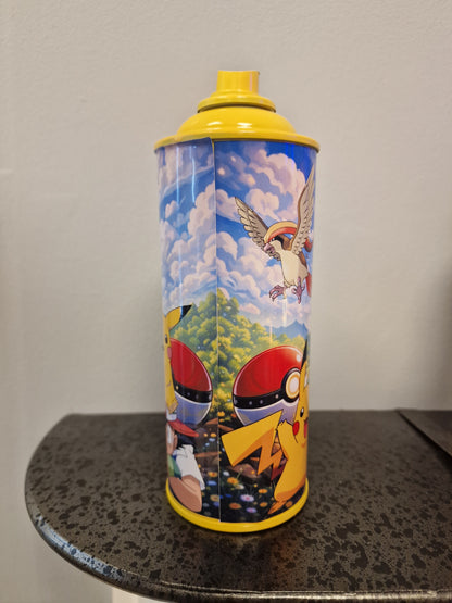 Bombe de peinture custom pokemon – Figurine pikachu  3 pop culture artisanale