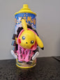 Bombe de peinture custom pokemon – Figurine pikachu rose pop culture artisanale