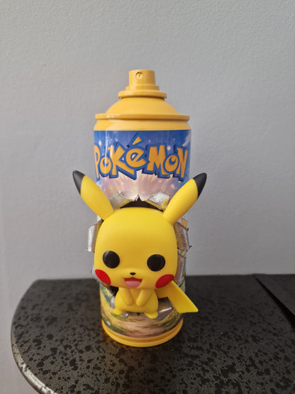 Bombe de peinture custom pokemon – Figurine pop pikachu 2 pop culture artisanale