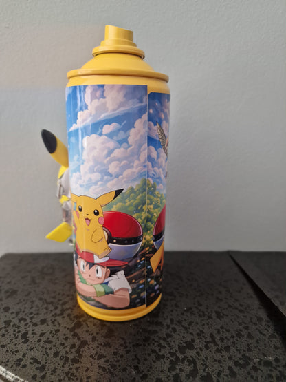 Bombe de peinture custom pokemon – Figurine pop pikachu 2 pop culture artisanale