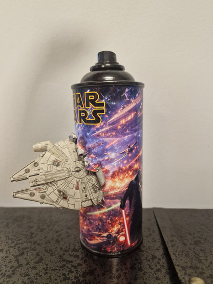 Bombe de peinture custom star wars – Figurine faucon millennium pop culture artisanale