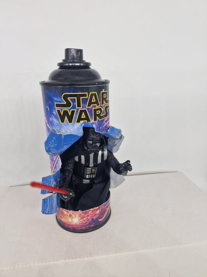 Bombe de peinture custom star wars – Figurine dark vador pop culture artisanale